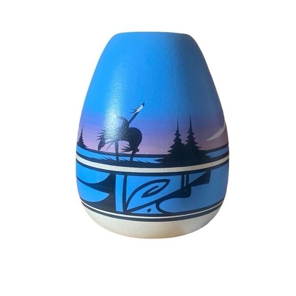 Cedar Mesa Pottery Navajo Desert Purple Vase Artist Signed Dine vintage - Picture 7 of 7